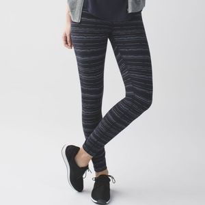 High Times 7/8 Pant Cyber Stripe Naval Blue Black